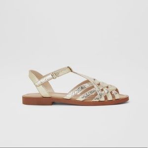 Cute kids gold and tan metallic sandals!!